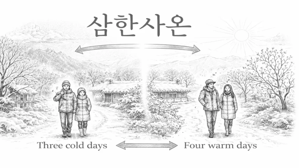 삼한사온 이미지