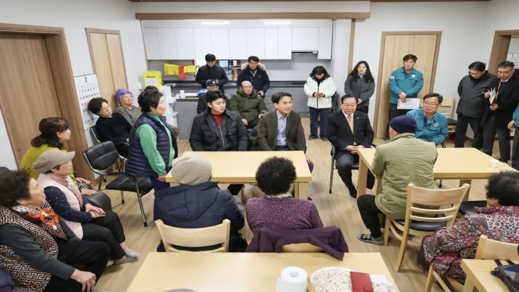 김진태 강원도지사 화천군 사내면 사창2리 경로당 방문