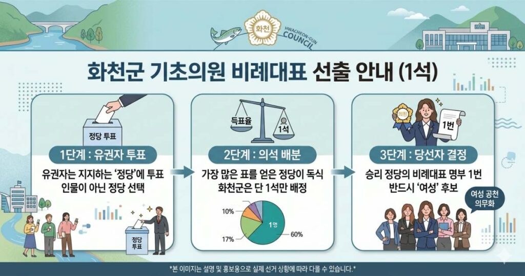 화천군의회 비례대표 이해도