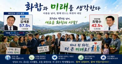 화천군수 선거 이후 군민화합 이미지